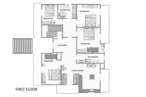 The floor plan of Villa La Quiete