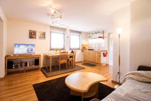 TV a/nebo společenská místnost v ubytování Apartments am Tor