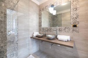 A bathroom at jacuzzi in front of the colosseum