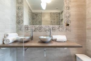 A bathroom at jacuzzi in front of the colosseum
