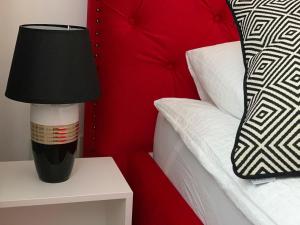 Posteľ alebo postele v izbe v ubytovaní Apartament Zacisze De LUX