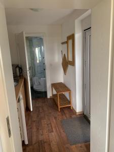 a bathroom with a sink and a toilet in a room at Useinseldom in Katschow