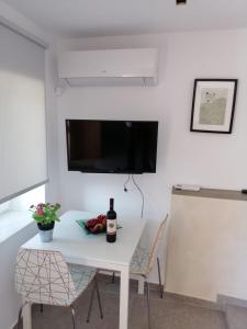 TV a/nebo společenská místnost v ubytování Nestor's studio house