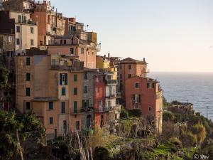 a group of buildings on a hill next to the ocean at Affittacamere Le Terrazze in Corniglia