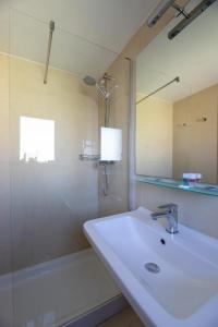 Koupelna v ubytování Hostal Alberana
