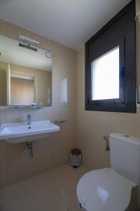 Koupelna v ubytování Hostal Alberana