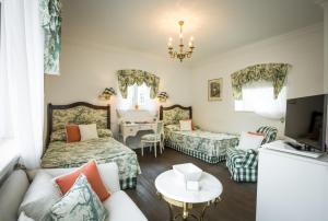 TV a/nebo společenská místnost v ubytování Hotel Belle Epoque