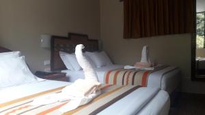Voodi või voodid majutusasutuse Hostal Vista Waynapata 123 toas