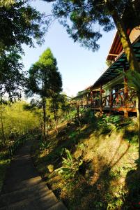Taman di luar Shinmingshan Holiday Inn