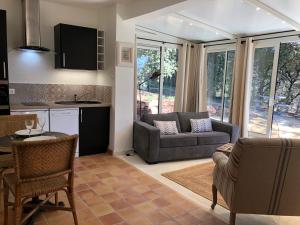Posezení v ubytování B&B La Badelle