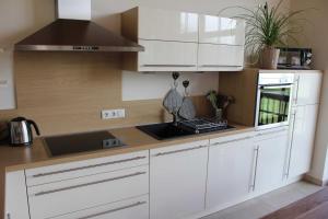 Kuchyň nebo kuchyňský kout v ubytování Ferienwohnung Panoramablick