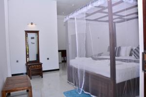 Voodi või voodid majutusasutuse skyresort toas
