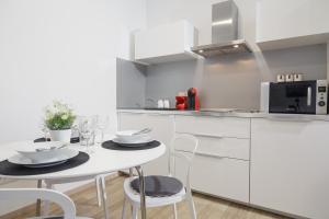 Kuchyňa alebo kuchynka v ubytovaní Apartment Aspalathos Centar - City center, a few minutes' walking distance to the UNESCO Palace, parking lot in front of the apartment