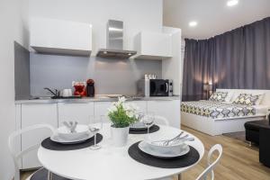 Kuchyňa alebo kuchynka v ubytovaní Apartment Aspalathos Centar - City center, a few minutes' walking distance to the UNESCO Palace, parking lot in front of the apartment