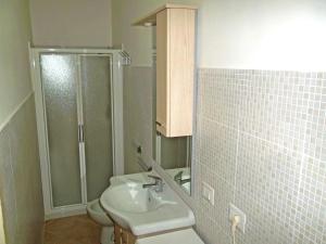 a bathroom with a shower and a sink at Grottammare mon amour Levante in Grottammare +10 photos