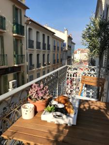 Pimms Apartment的阳台或露台