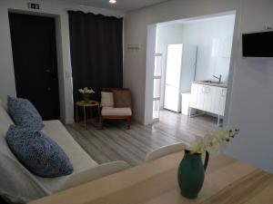 TV a/nebo společenská místnost v ubytování Casas do Pedro T1