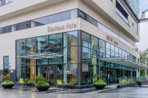 a store front of a building at Glashaus Hotel in Tallaght