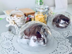 a table with a glass bowl on a table at Al Giordano in Foggia