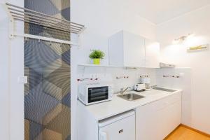 Kuchyňa alebo kuchynka v ubytovaní PARKING, AC, WIFI 2 room apartment in the center