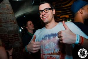 a man with glasses giving a thumbs up at Greg&Tom Beer House Hostel in Krakow