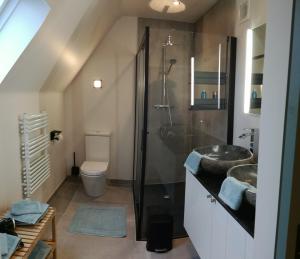 Koupelna v ubytování B&B Hof ter Kouter + 37 fotografií