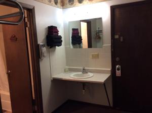 A bathroom at Sports Club Motel