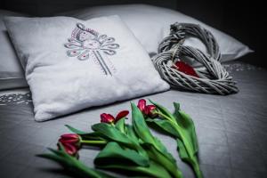 Posteľ alebo postele v izbe v ubytovaní Apartamenty przy skoczni