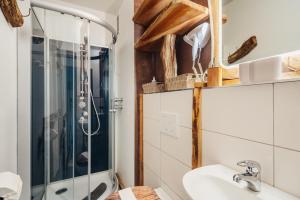 Koupelna v ubytování Ferienwohnung Buche