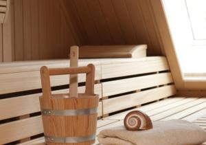 Postel nebo postele na pokoji v ubytování Winkelschiffchen I mit Sauna