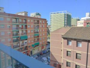 a view of a city with tall buildings at Acogedor Apartamento in Valencia