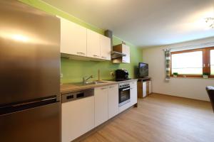 Kuchyň nebo kuchyňský kout v ubytování Appartment Obergstattgut