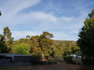 a small village with trees and a house at Kiramli Villas in Halls Gap