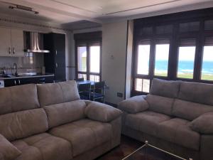 Кът за сядане в Apartamento Vistas al mar