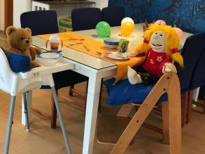 Kinder, die in der Unterkunft Leipziger Logis übernachten