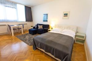 Postel nebo postele na pokoji v ubytování Studio M Zagreb