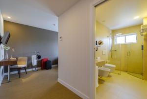 Koupelna v ubytování Hotel Regina