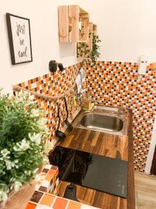A kitchen or kitchenette at Beautiful Place in Slovakia Bratislava Old Town Center with AC