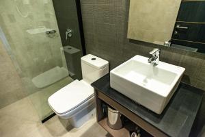 Koupelna v ubytování Hotel H9