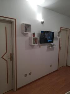 Camera con TV a schermo piatto a parete di Apartman LOZA a Klek