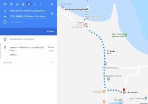 a screenshot of the google maps app at Stay Samed Hostel in Ko Samed