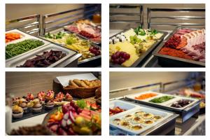 a collage of four pictures of different types of food at Sport & Relax Hotel Davidek in Trutnov