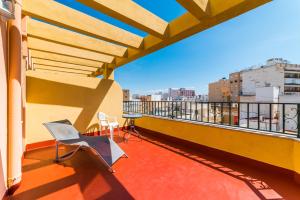 En balkong eller terrass på Hotel Sevilla