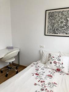 Postel nebo postele na pokoji v ubytování Calle Malta 19 Villa