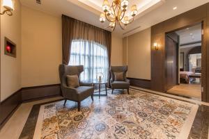 Posezení v ubytování Grand Cosmos Resort Ruisui Hualien