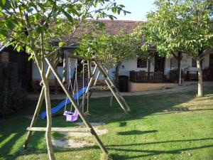 a swing in a yard next to a tree at Ferencz Porta in Szalafő