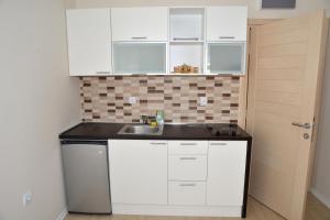 Kuchyň nebo kuchyňský kout v ubytování Apartments Mianiko
