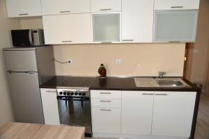 Kuchyň nebo kuchyňský kout v ubytování Apartments Mianiko