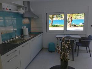 Kuchyňa alebo kuchynka v ubytovaní Sea Front Studio - Porto Boufalo - Evia