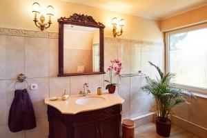 Ένα μπάνιο στο Ferienhaus De Luxe +32 φωτογραφίες